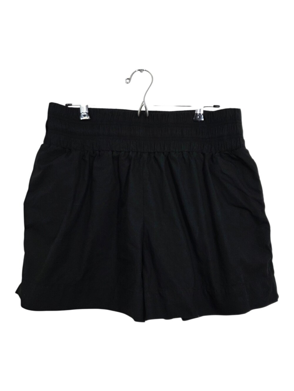 Hill House Livie Nap Shorts Black High Rise Smocked Boho Size XL Pull On Lined